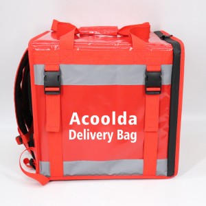 Acoolda Popular Design for China OEM TPU Ice Bag Insulated Food Pizza Delivery Bag Waterproof Backpack Lunch Ice Cooler Bag