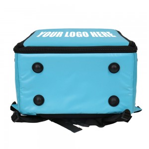 Customized Blue Color Wolt Type Extendable Pizza Delivery Backpack for Food with Insualted Function