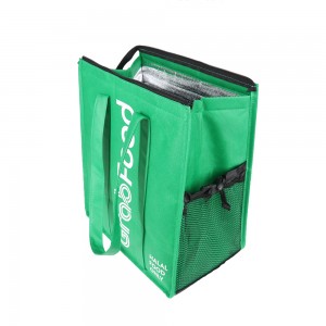 Wholesale Price Non-Woven PP Delivery Thermal Bag for Fast Food with Side Pocket ACD-H-027