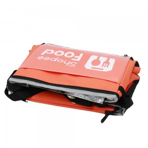 Customized Foldable Waterproof Zipper Closure Food Delivery Thermo Bag with Sling Straps ACD-H-036