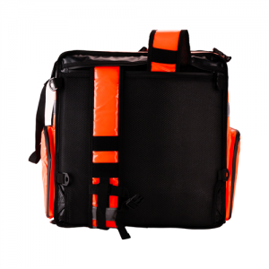Doordash brand customized Ultimate Bike Bag with high reflecting and high visable material. Extandable pocket