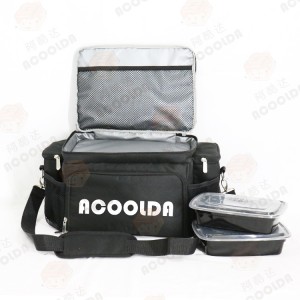 Customized Meal Cooler Bags Meal Prep Lunch Box with 6 Food Portion Control Containers ACD-M-003