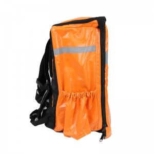 Sturdy Orange 80L Food Delivery Backpack with Thermal Insulation