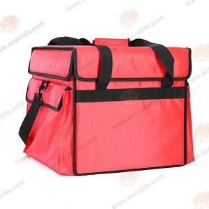2019 High quality Hot Food Bag -
 Acoolda Red Color Food/Pizza Delivery Bag with heating Panels – ACOOLDA BAGS