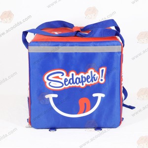 Factory Cheap Hot Swiggy Delivery Bag -
 Blue Food Bags Delivery Backpack Insulated Food Backpack Pizza Bag – ACOOLDA BAGS